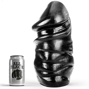 Dildo All Black con Albero a Cupola – Trazione Solida e Sicura